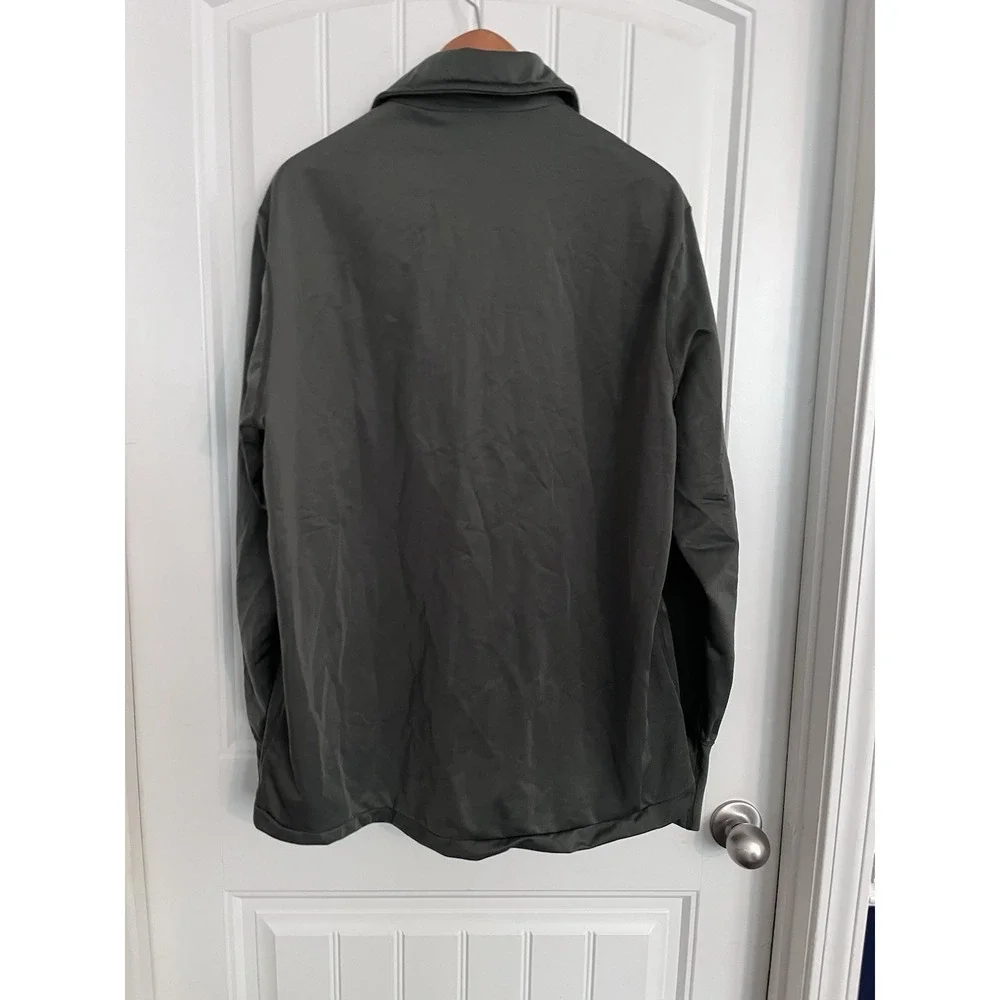VTG 1/4 Zip Sleep Shirt Men Large Green Heat Retentive Air Force Military 350